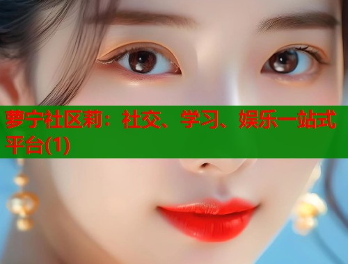 萝宁社区莉：社交、学习、娱乐一站式平台(1)  第1张